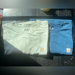 Carhartt Loose Fit T-Shirts in Light Green and Blue